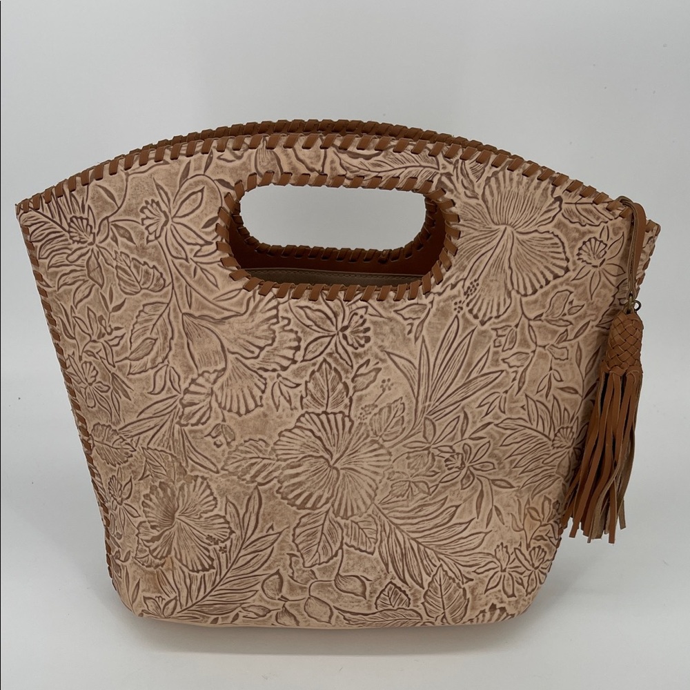 The Sak Camarillo Leather Flower Embossed Shopper